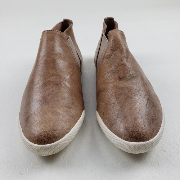 Frye Melanie Slip On Sneaker Chelsea Bootie Womens 9 Brown Leather Casual Shoe - Picture 6 of 12